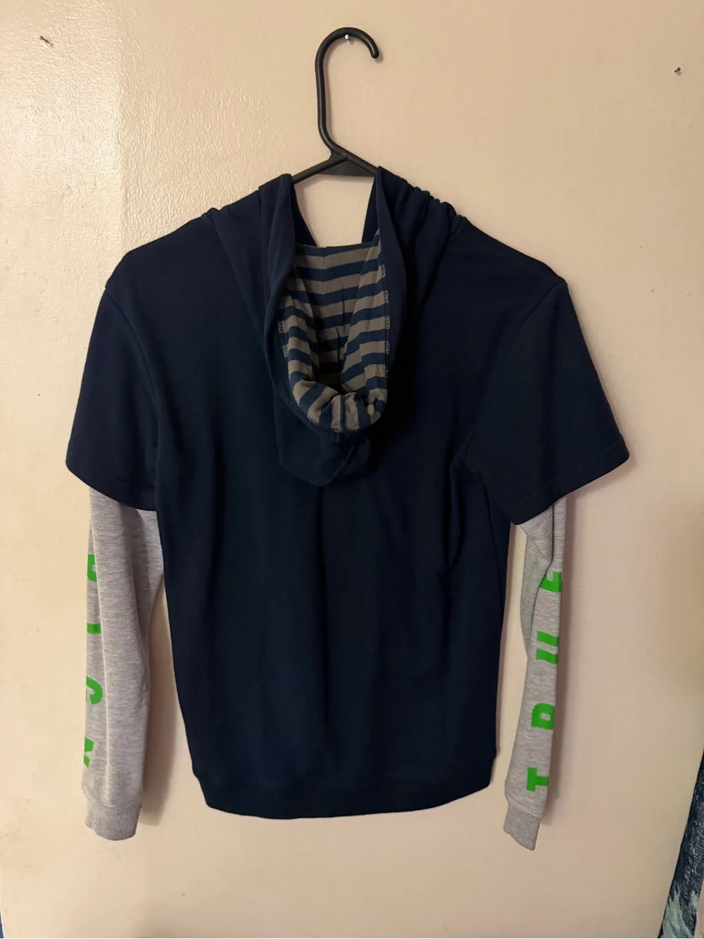 True Religion Kids Navy and Neon Green Logo Jog Set